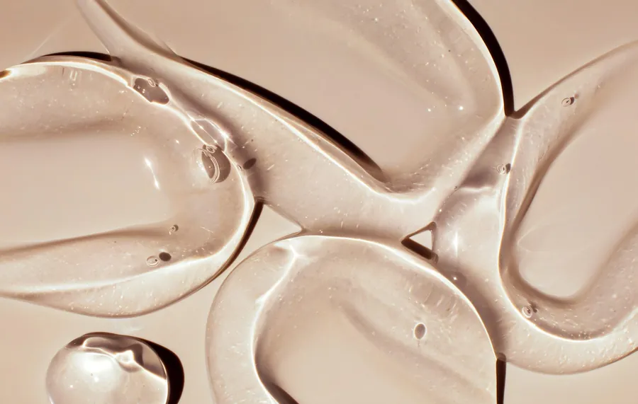Clinique La Prairie Advanced Skin Science and Regenerative Aesthetic Center: clear gel textures on a skin-coloured background